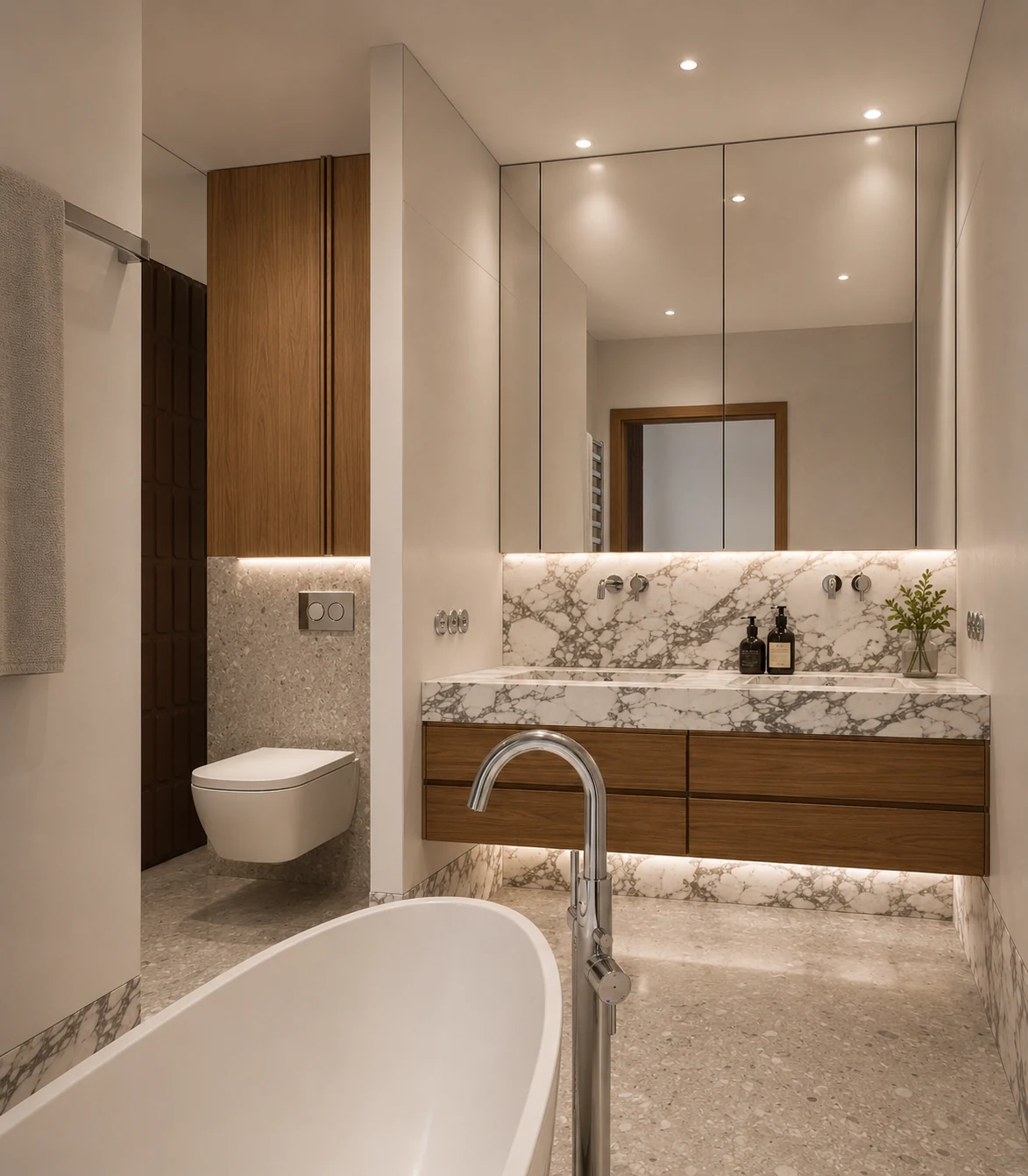 Łazienka apartamentu w Poznaniu