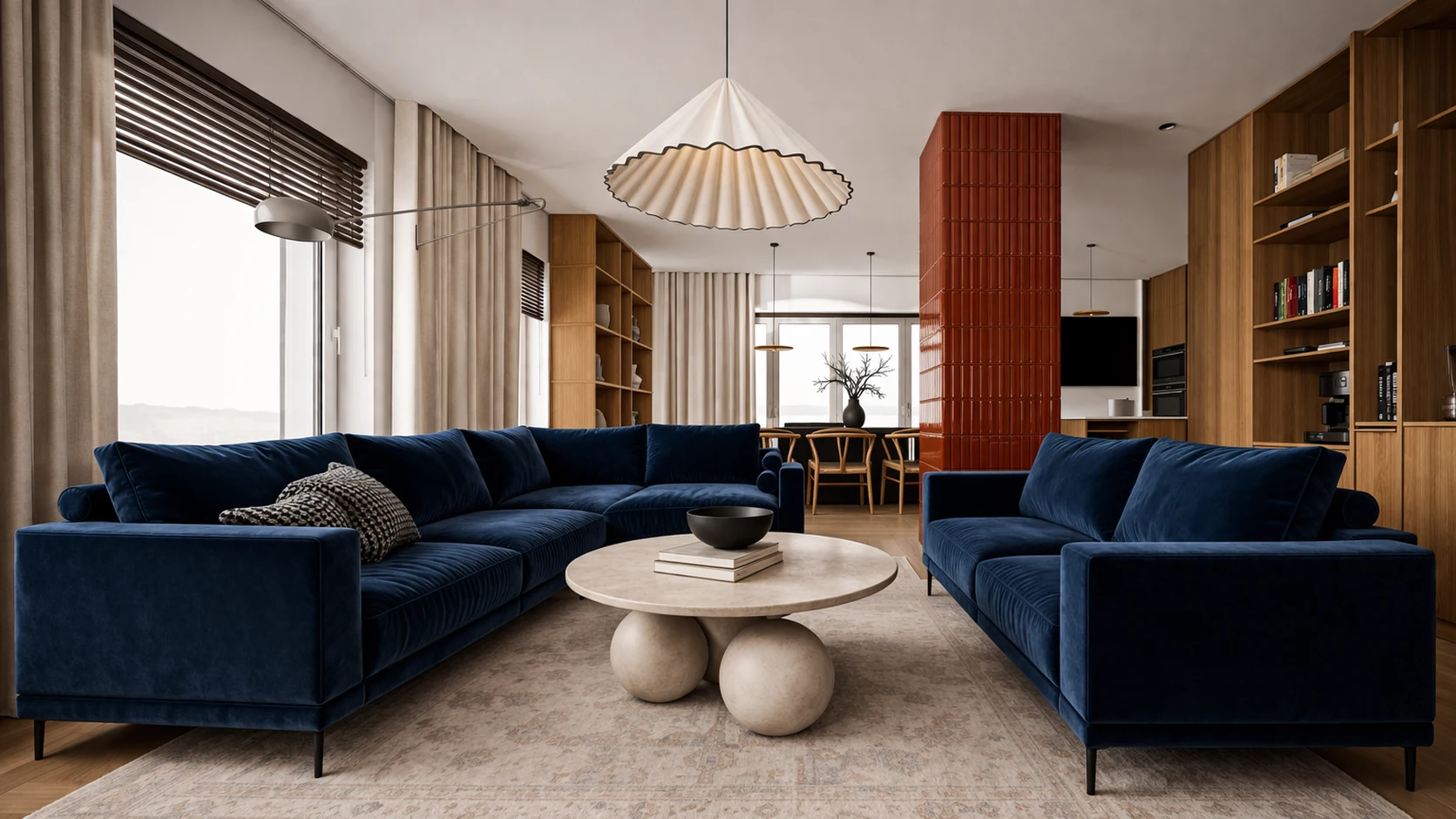 Salon apartamentu w Poznaniu